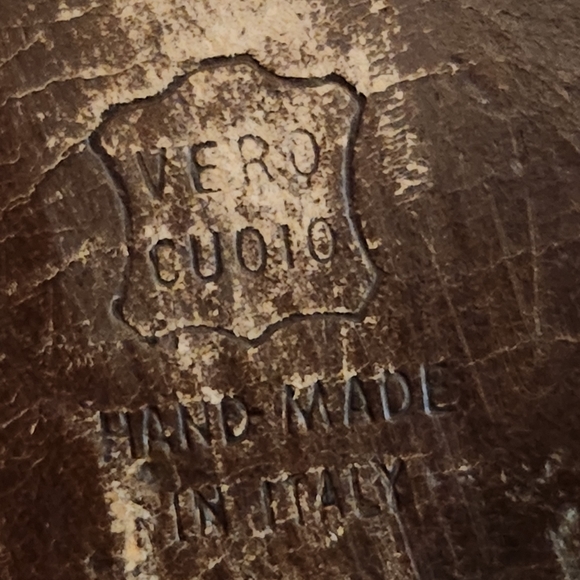 R. Martegani Handmade In Italy Brown Leather Men's Shoes Size 10 - Picture 10 of 11